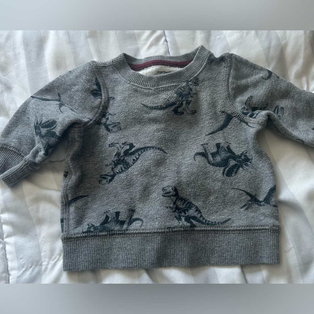 Carter's Gray Dinosaur Print Sweatshirt
